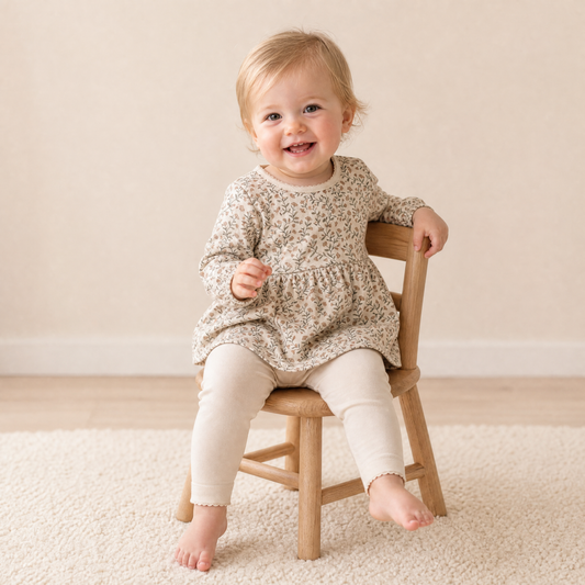 Organic Baby Bodysuit, Dress & Leggings Set – Rustbloom