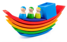 Load image into Gallery viewer, 12 Pcs Rainbow Wooden Peg Dolls in Primary Colors
