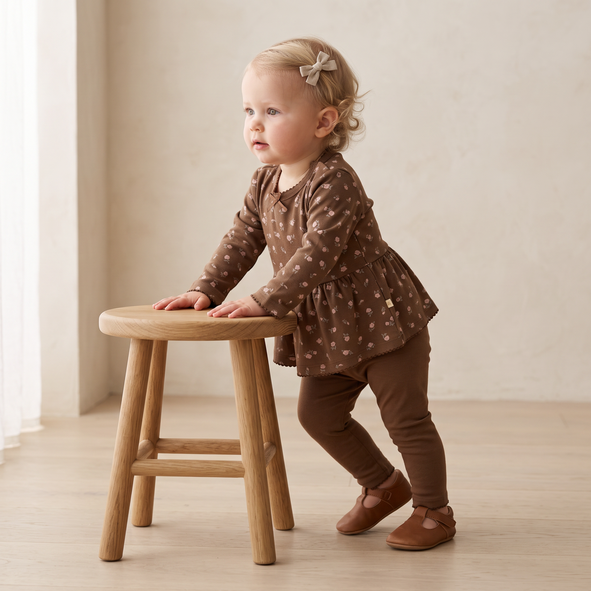 Organic Baby Bodysuit, Dress & Leggings Set – Primrose
