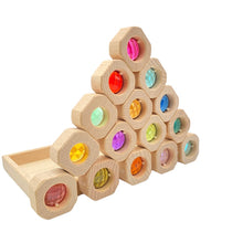 Load image into Gallery viewer, 15 Pcs Bitcoin Pastel/Macaron Window Blocks Set with Storage Tray
