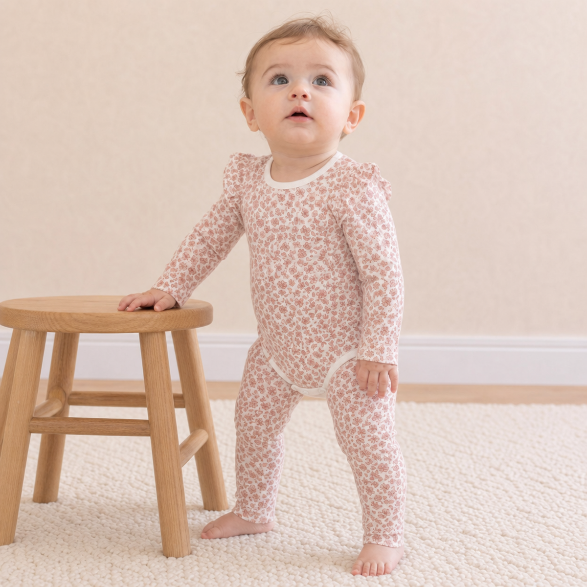 Organic Ruffle Bodysuit & Pants Set for Babies – Wild Petal
