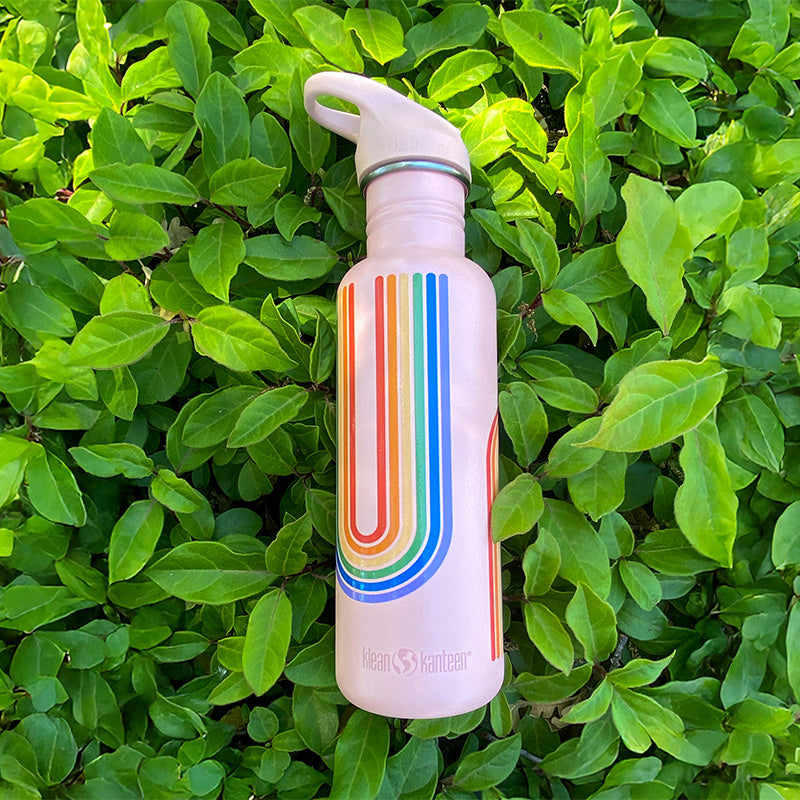 Klean Kanteen 27oz with Flip Seal Sport Cap - Rainbow Flow