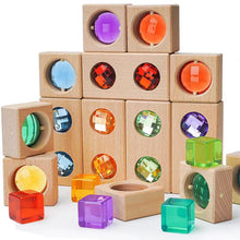 Load image into Gallery viewer, 15 Pcs Colored Track with 20 Pcs Lucite Cubes Set with Storage Tray
