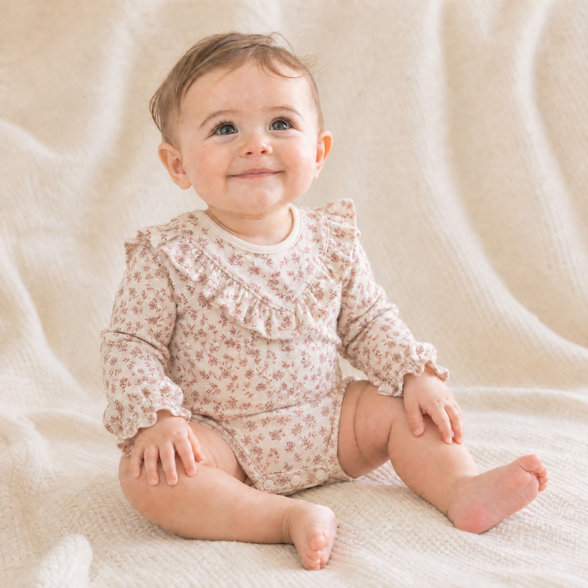 Organic Cotton Ruffle Bubble Romper for Babies – Petal Whispers