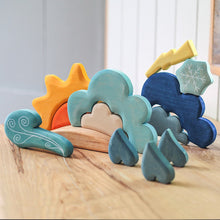 Load image into Gallery viewer, 13 Pcs STAINED Wooden Weather Building Set
