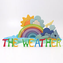 Load image into Gallery viewer, 13 Pcs STAINED Wooden Weather Building Set
