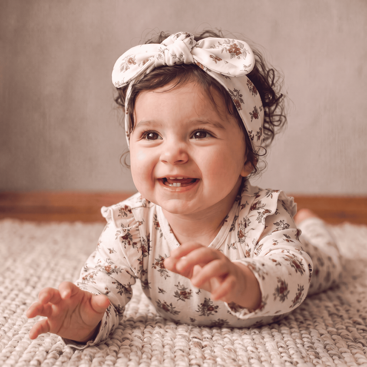 Organic Baby Headwrap – Winter Berry