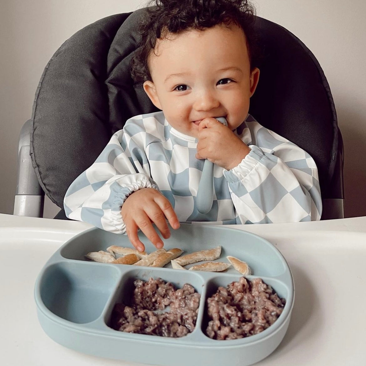 Calla and Friends 4-Section Suction Plate | Food-Grade Silicone Divided Plate for Toddlers