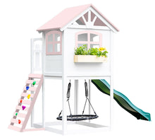 Load image into Gallery viewer, 2mamabees Eco-Friendly Non-Toxic Wooden Londyn Swing Set Custom Color
