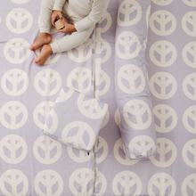 Load image into Gallery viewer, Lavender Peace Sign Support Pillow
