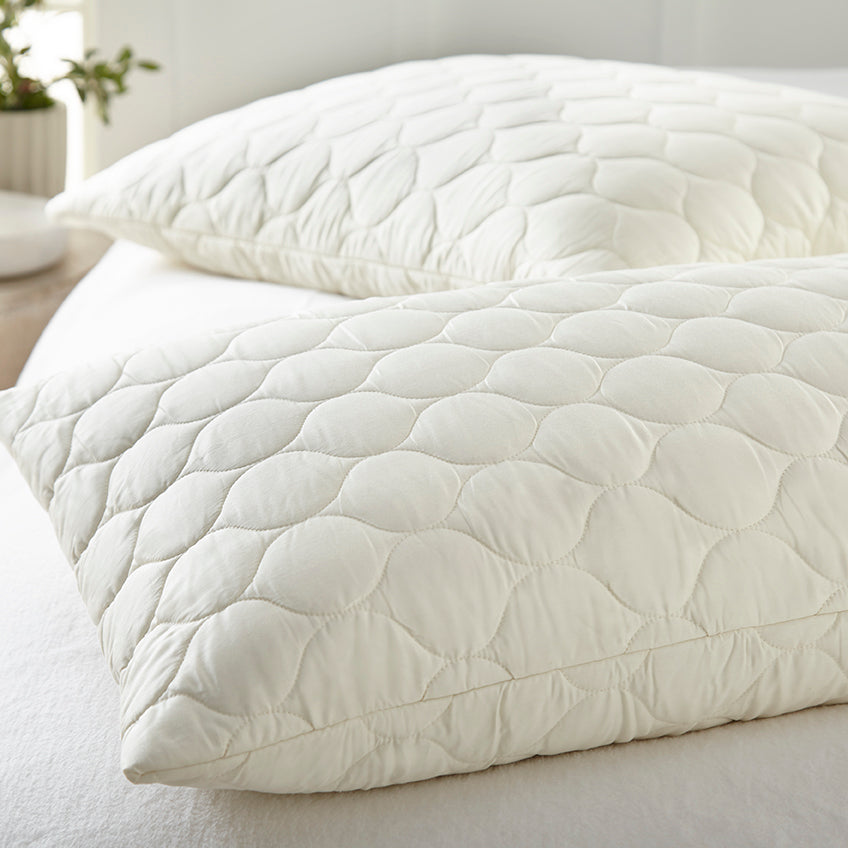 Organic Cotton Quilted Pillow Protectors