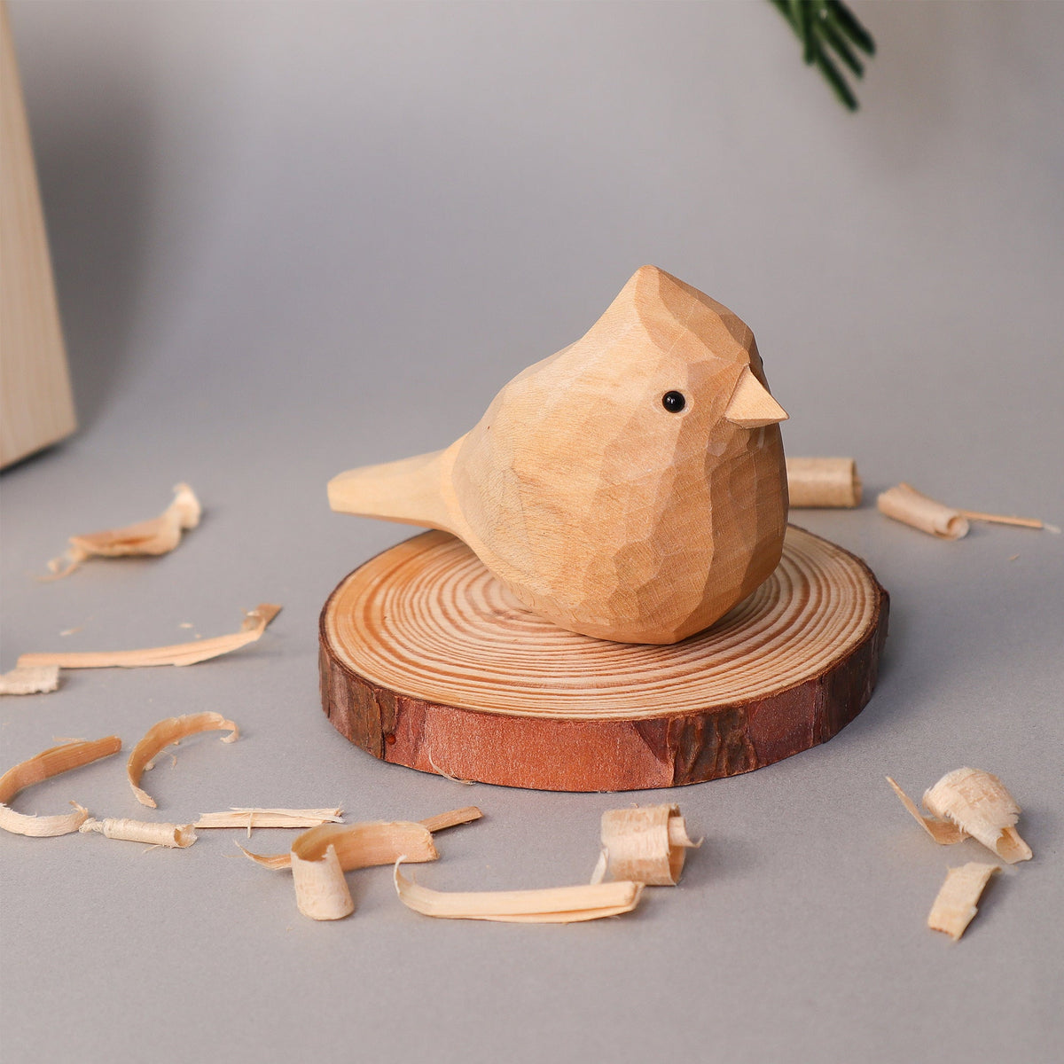 Kitsville Hand-Carved Wooden Cardinal Bird