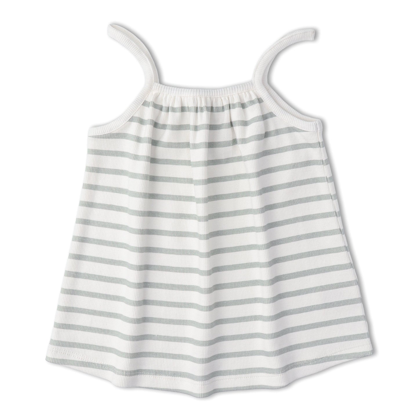 Organic Tank Top & Shorts Set - Fog Stripes