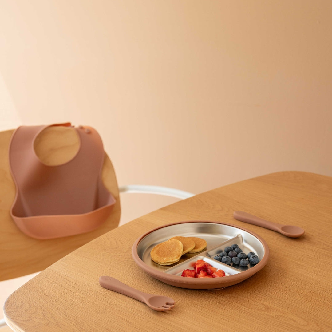 Tots Ground Complete Eco-Friendly Stainless Steel Baby and Toddler Feeding Set | Mocha Mousse