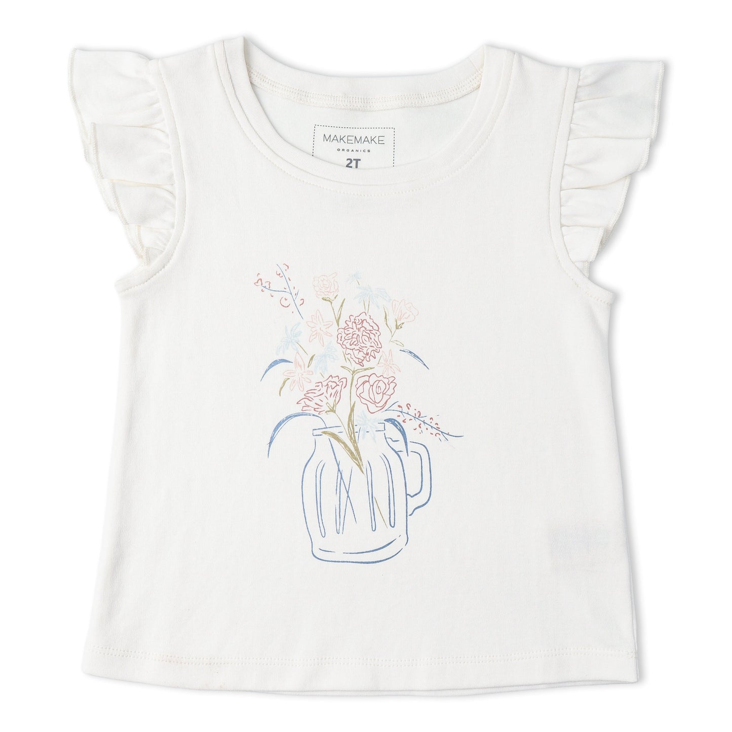 Organic Sleeveless Flutter Top & Shorts Set - Spring Floral