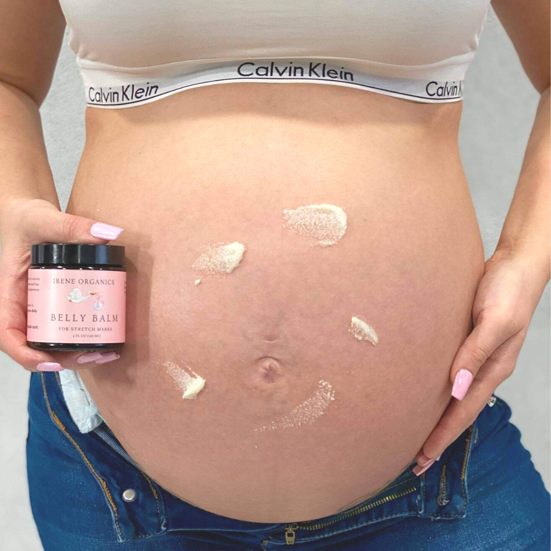 Irene Organics Belly Butter - Unscented Balm for Stretch Mark Defense