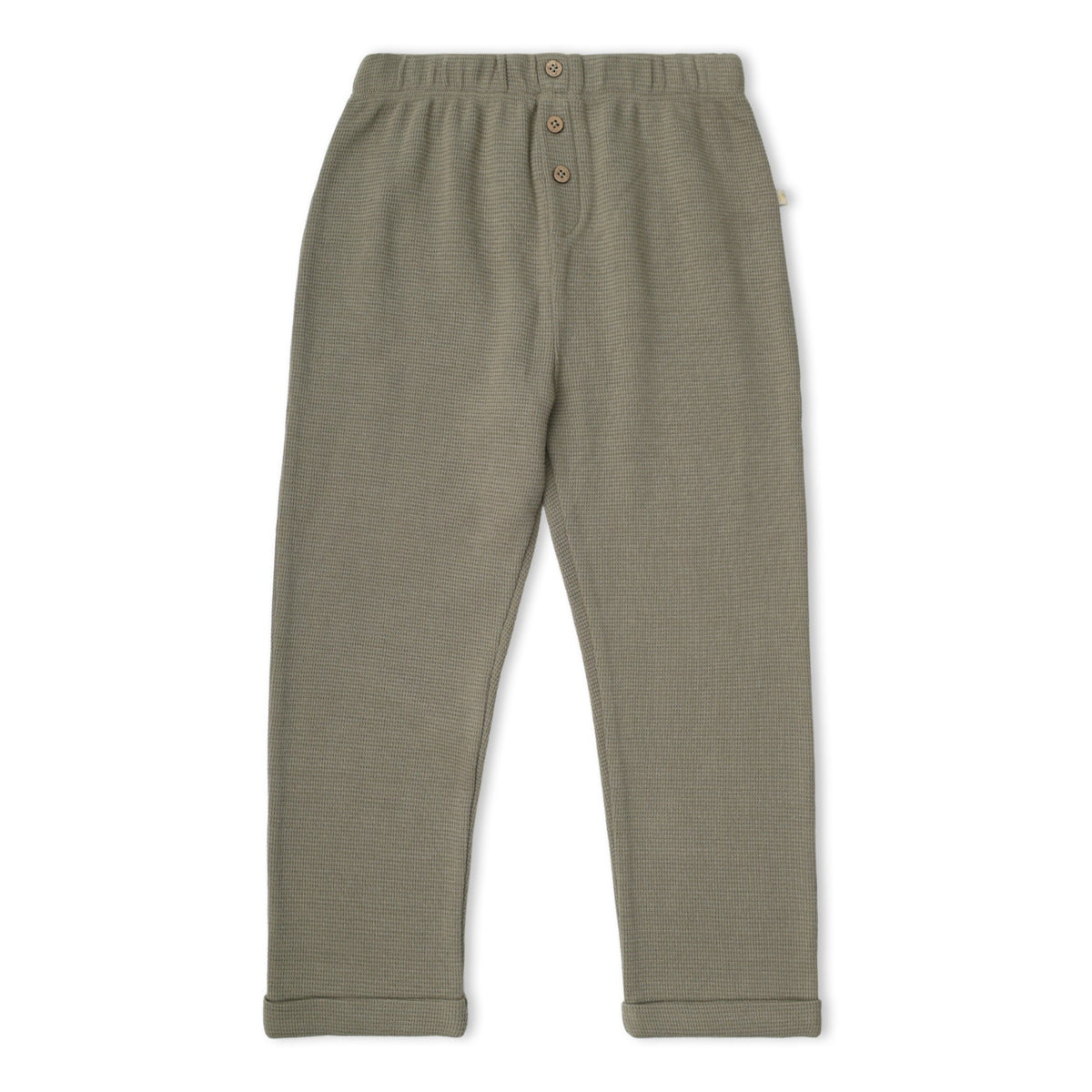 Organic Cotton Tee & Foldover Pants Set for Babies & Toddlers – Olive Stripes