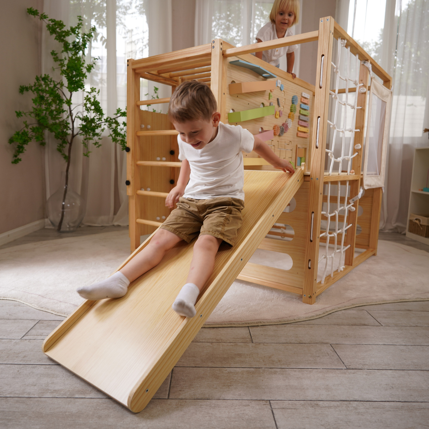 Avenlur Alpine Eco-Friendly Wooden Adventure Gym - Ultimate Indoor Play Experience