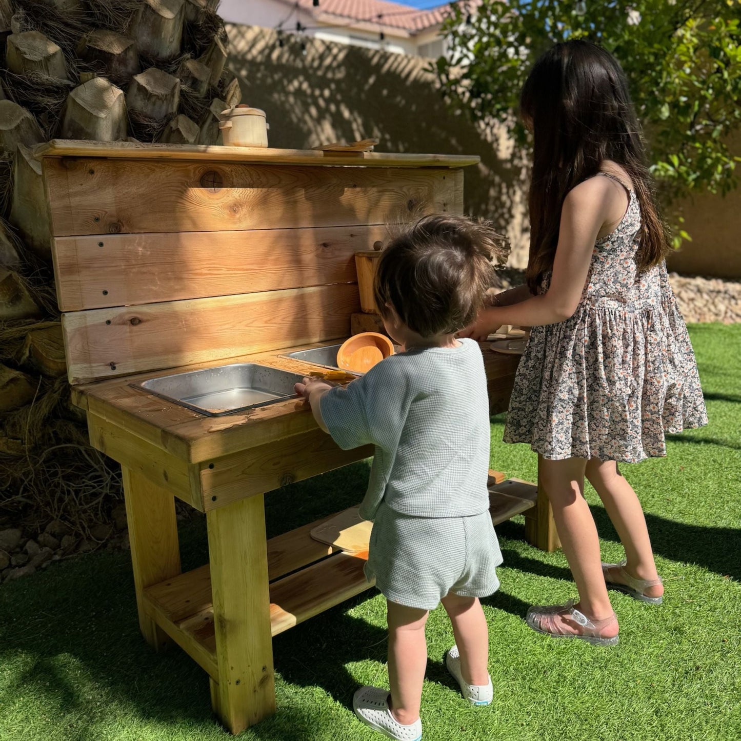 Bunny Hopkins® Mud Kitchen - Eco-Friendly Non-Toxic Outdoor Play Kitchen Made from American Cedar