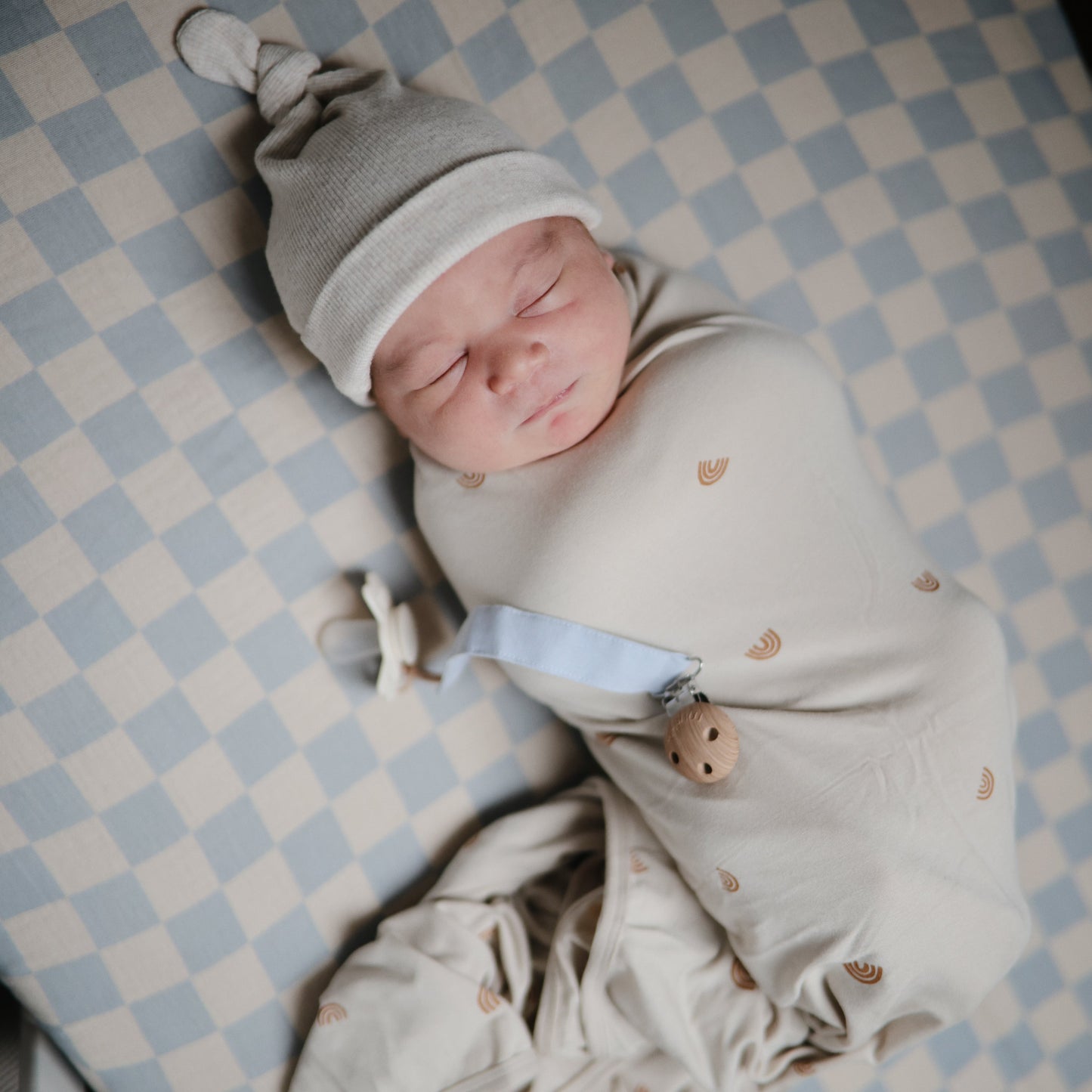 Mushie Organic Cotton Ribbed Baby Beanie