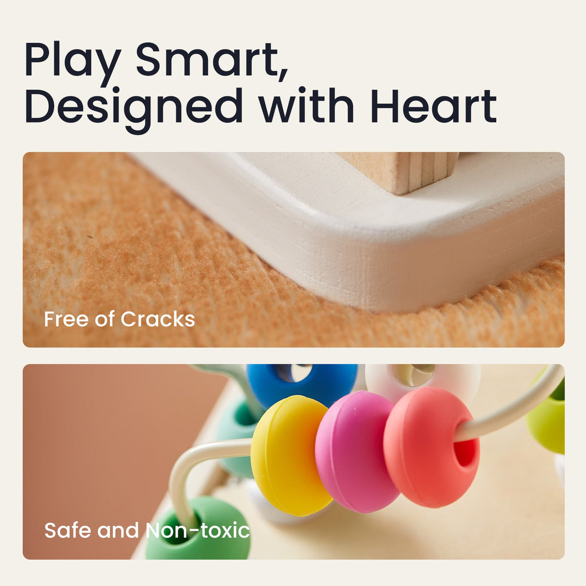Tiny Land Brain & Hands Montessori Baby Playset – Toy Box (4–6 Months) + Activity Cube