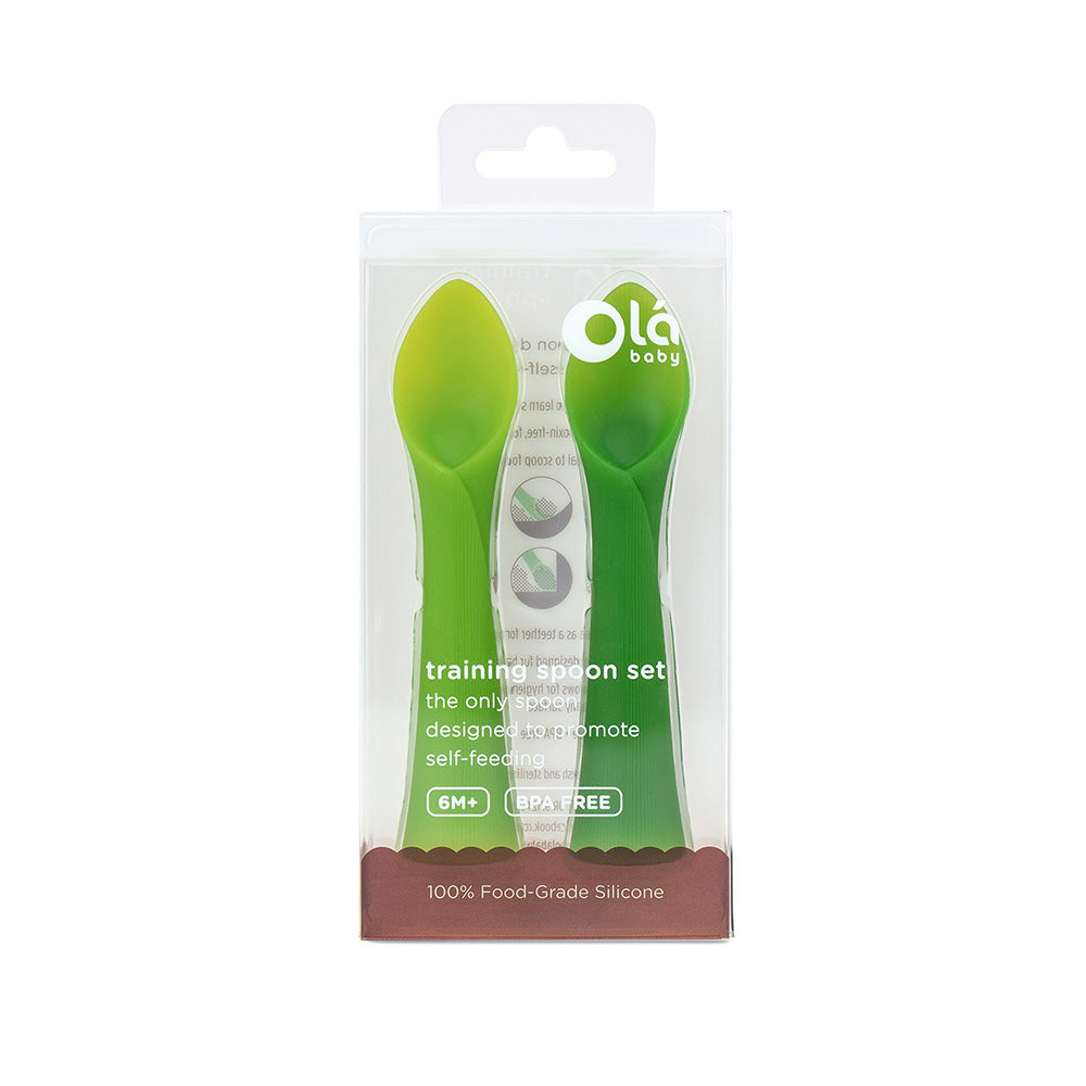 Olababy Silicone Infant Spoons for Baby-Led Weaning (2-Pack)