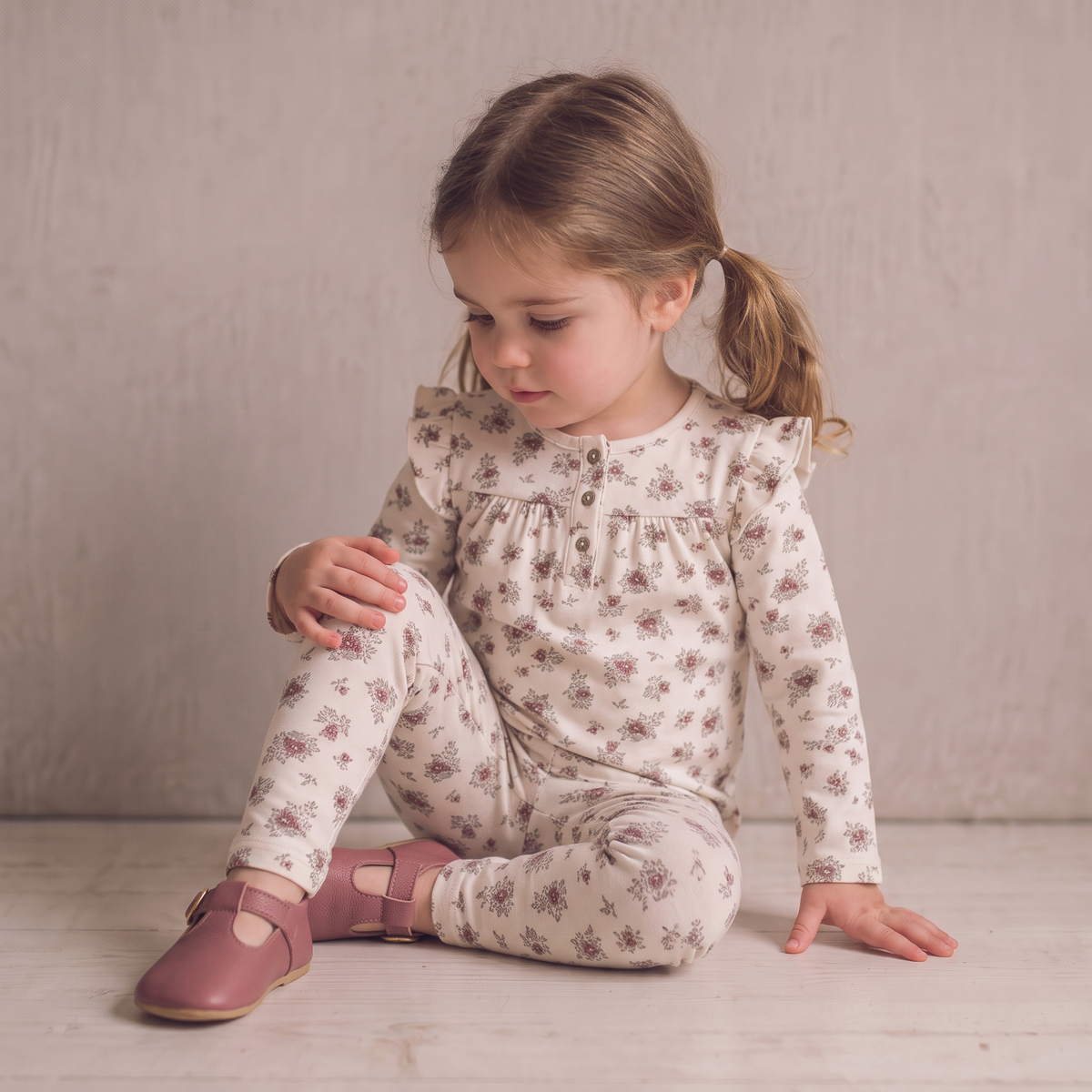 Organic Cotton Leggings, Set of 2 for Babies & Toddlers – Winter Berry + Olive