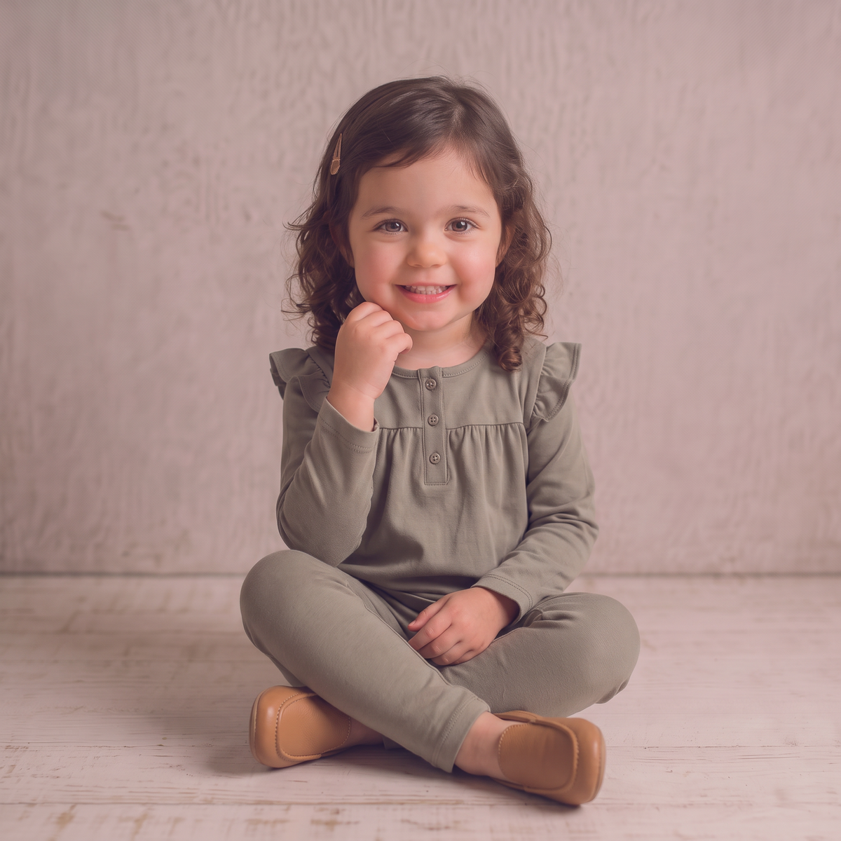 Organic Cotton Leggings, Set of 2 for Babies & Toddlers – Winter Berry + Olive