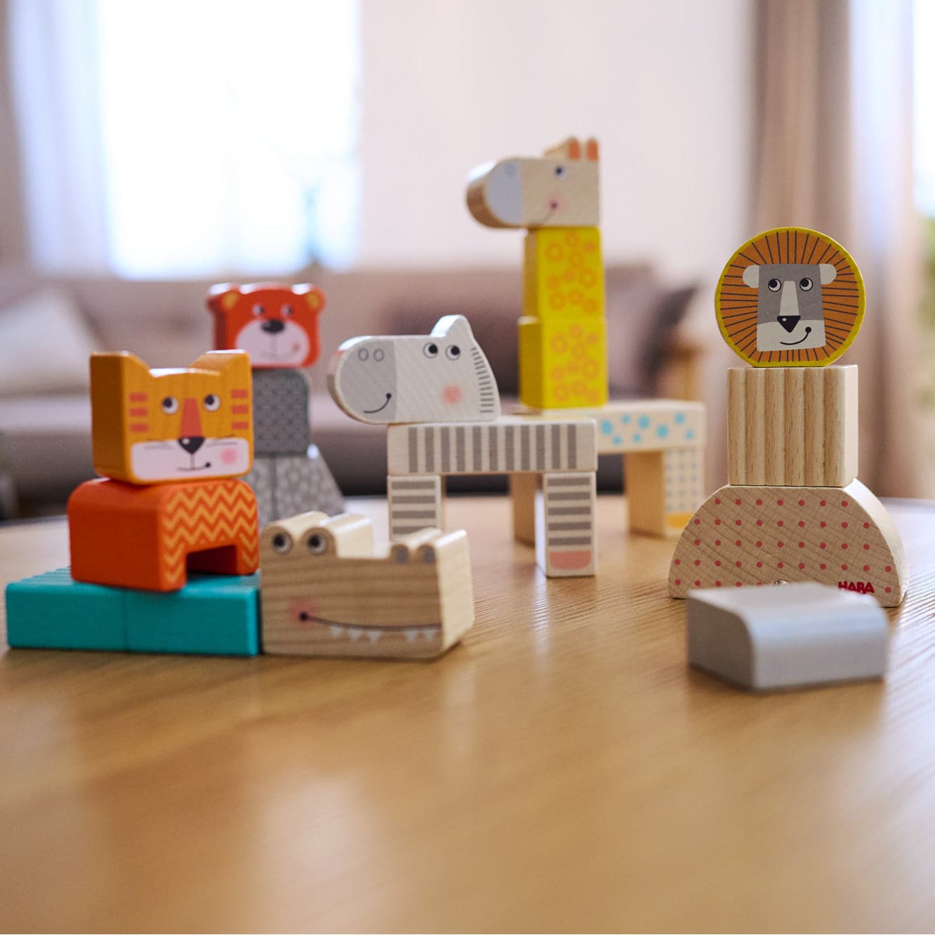 HABA Wooden Eco-Friendly Animal Parade Blocks