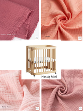 Load image into Gallery viewer, Nestig Mini Crib Custom Made Fitted Sheet - Organic Cotton Double Gauze
