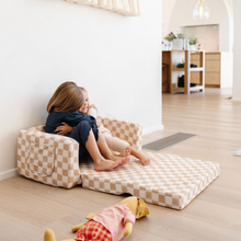 Load image into Gallery viewer, Checker Toffee Play Couch

