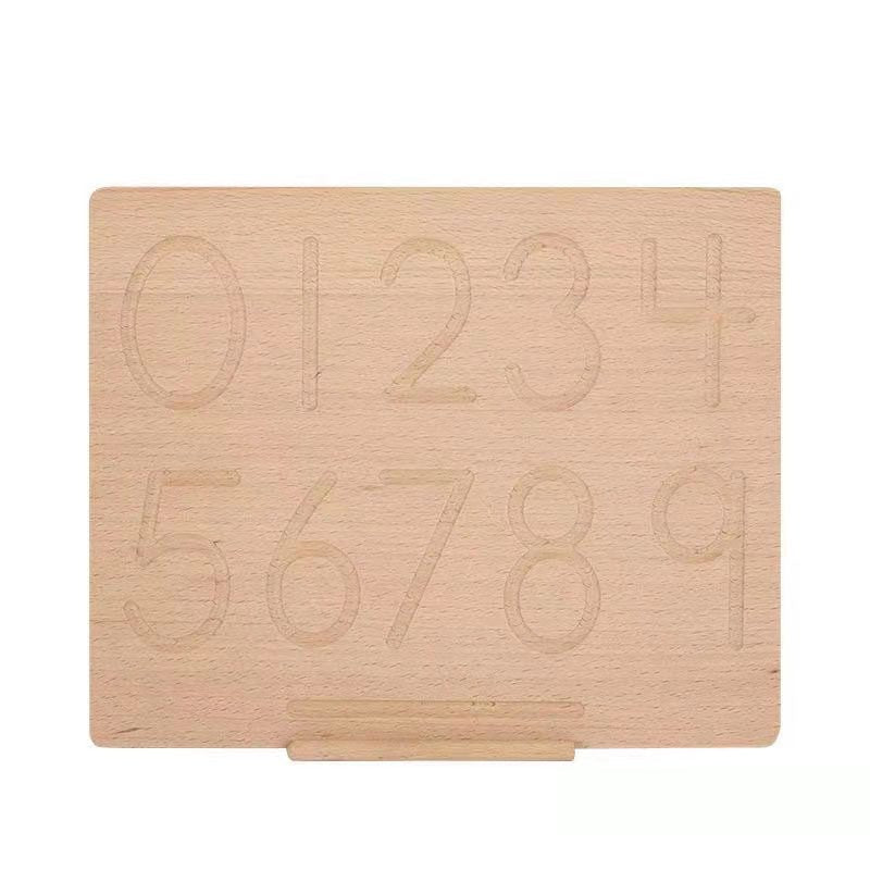 Green Elephant Reversible Wooden Number Tracing Board – Beechwood Montessori Learning Board