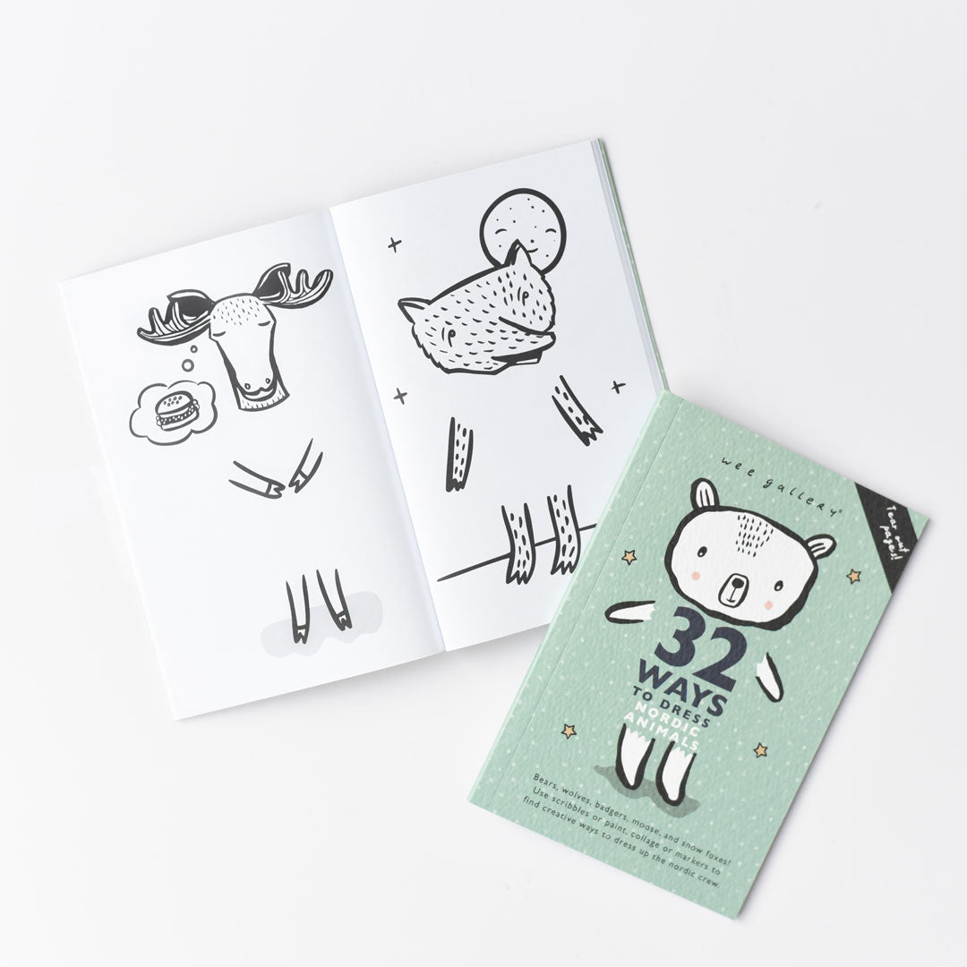 Wee Gallery 32 Ways to Dress Nordic Animals – Kids' Activity & Coloring Book