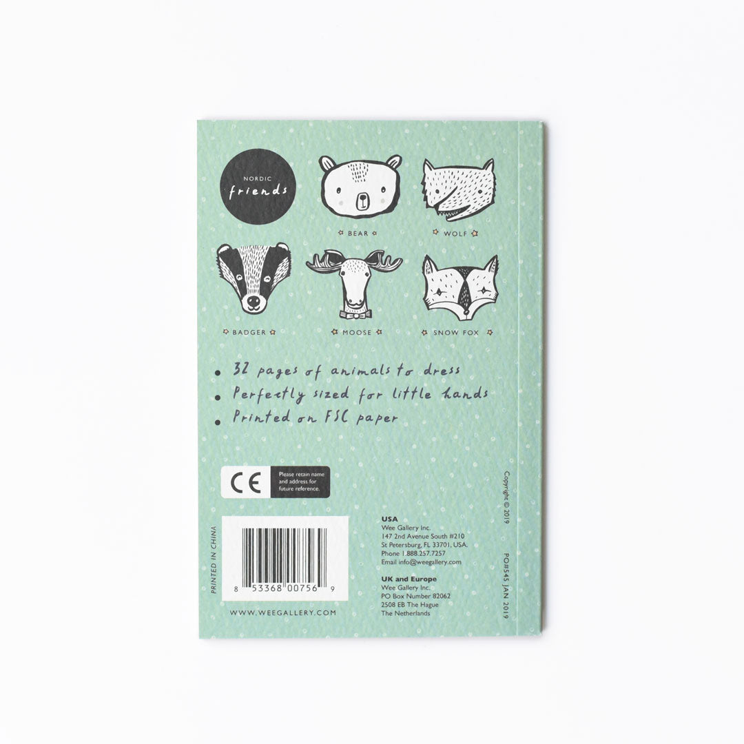 Wee Gallery 32 Ways to Dress Nordic Animals – Kids' Activity & Coloring Book
