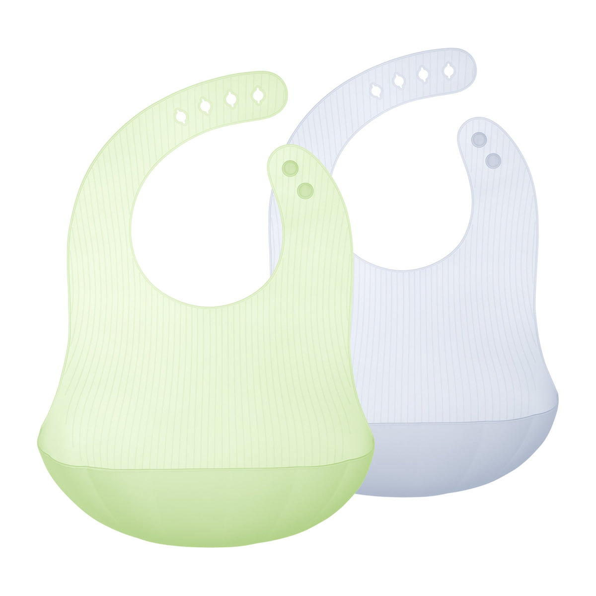 Olababy Silicone Bib with Pocket, Waterproof, Adjustable, 6 Months+