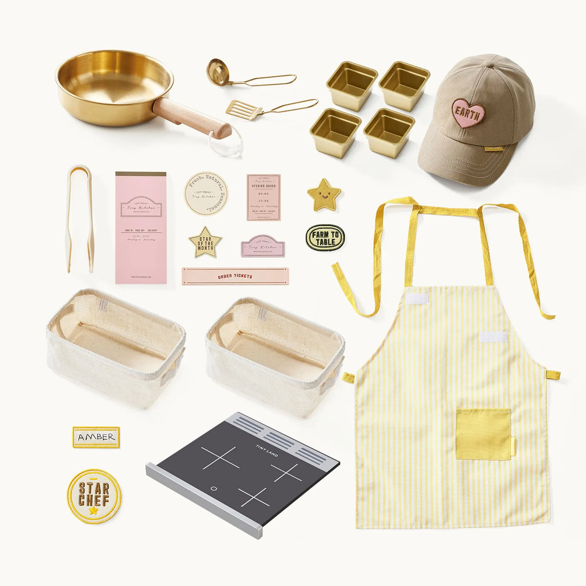 Tiny Land BistroSwitch Play Kitchen – 2-in-1 Kitchen & Bistro Pretend Play Set