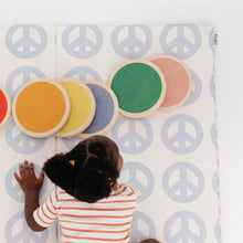 Load image into Gallery viewer, Peace Sign Vegan Leather Mat
