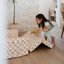 Load image into Gallery viewer, Checker Toffee Play Couch
