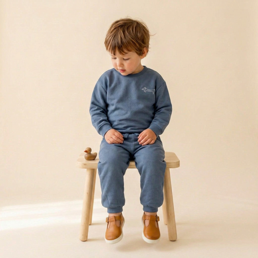 Organic Fleece Jogger Pants for Babies & Toddlers – Navy
