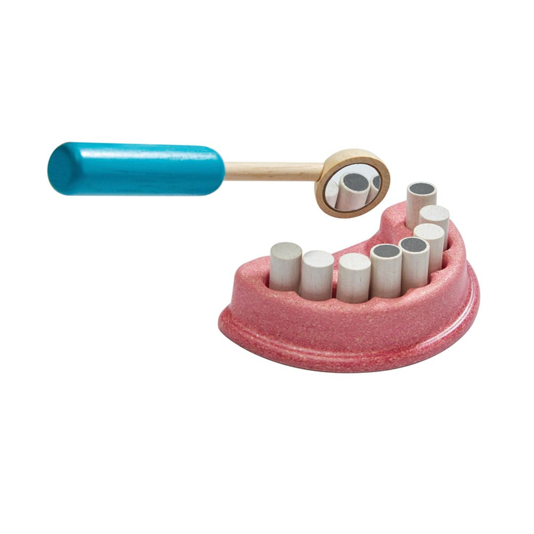 PlanToys Sustainable Wooden Dentist Pretend Play Set