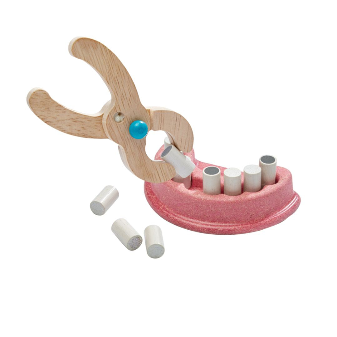 PlanToys Sustainable Wooden Dentist Pretend Play Set