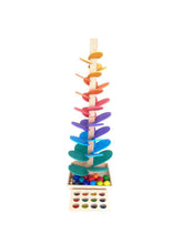 Load image into Gallery viewer, 12 Pcs Rainbow Wooden Balls with Tray in Primary Colors Diameter 1.4 Inches
