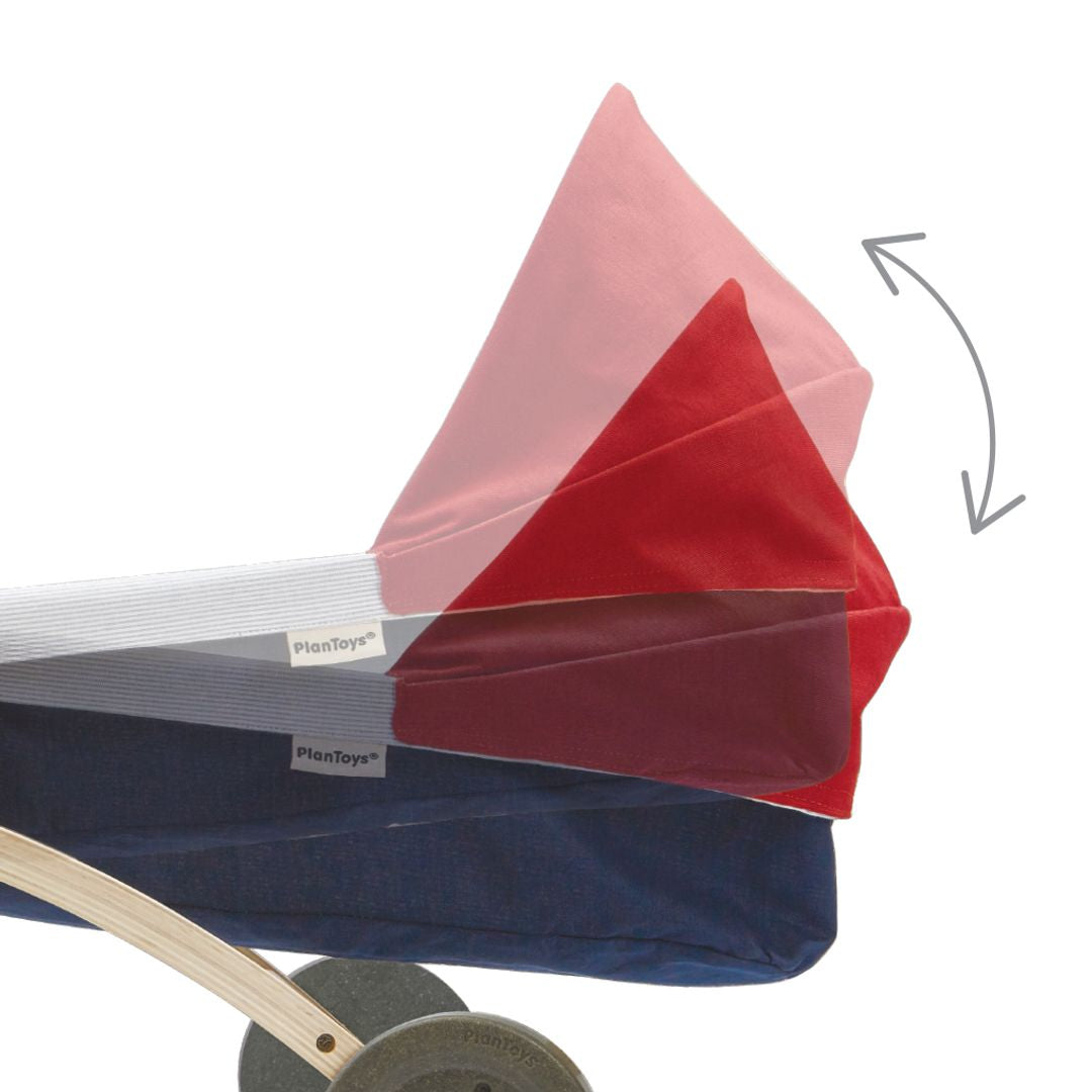 PlanToys Eco-Friendly Wooden Doll Stroller Toy