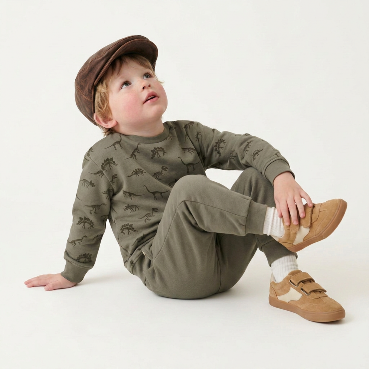 Organic Fleece Jogger Pants for Babies & Toddlers – Olive