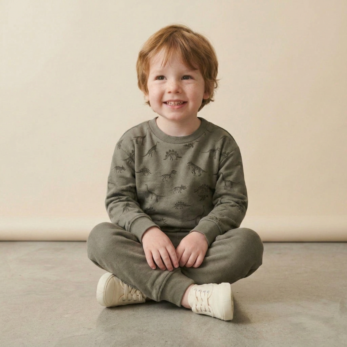 Organic Fleece Sweatshirt for Babies & Toddlers – Dino