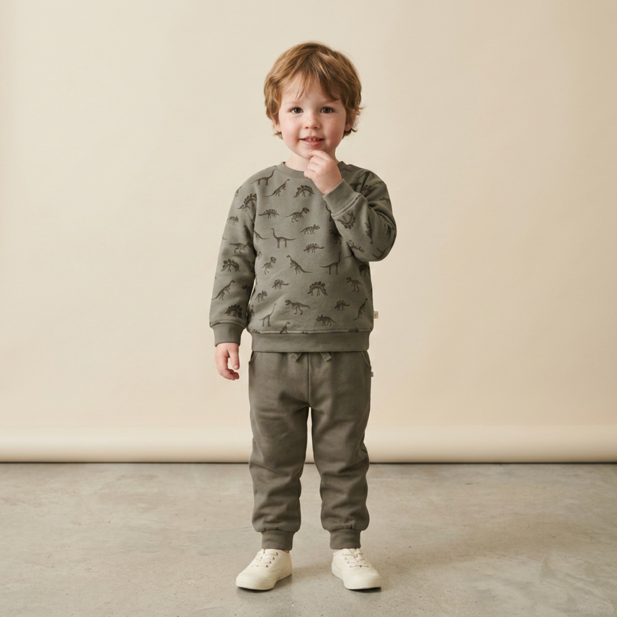 Organic Fleece Sweatshirt for Babies & Toddlers – Dino