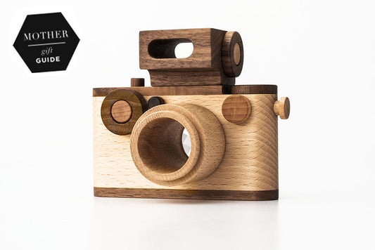 35MM Vintage Style Wooden Toy Camera - Beech