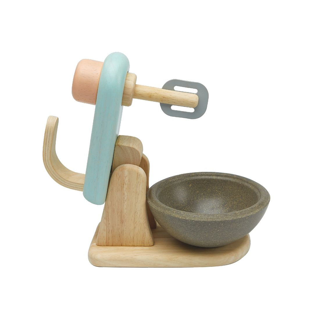 PlanToys Eco-Friendly Wooden Stand Mixer Set Pretend Play Toy