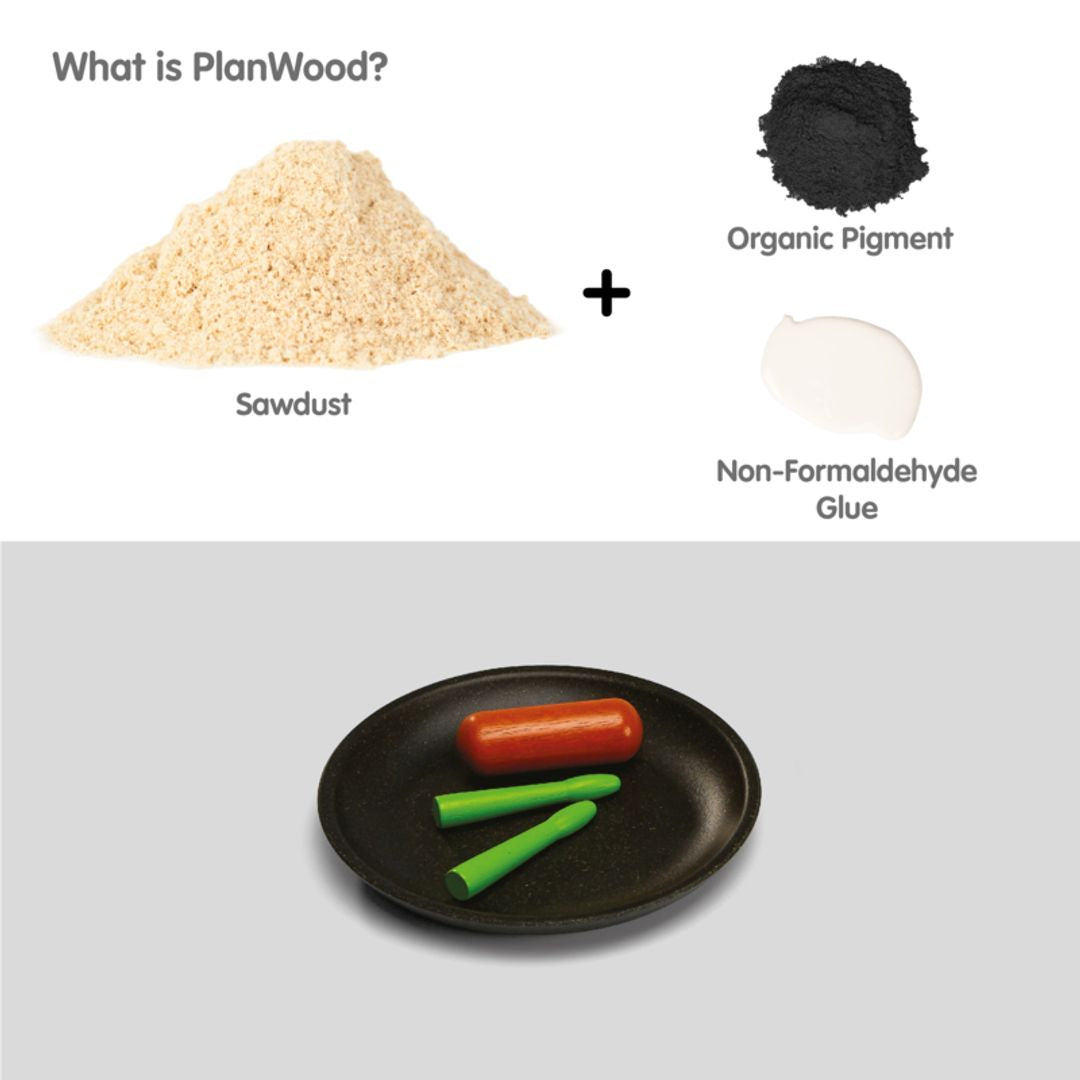 PlanToys Eco-Friendly Wooden Kids' Pretend Play BBQ Playset