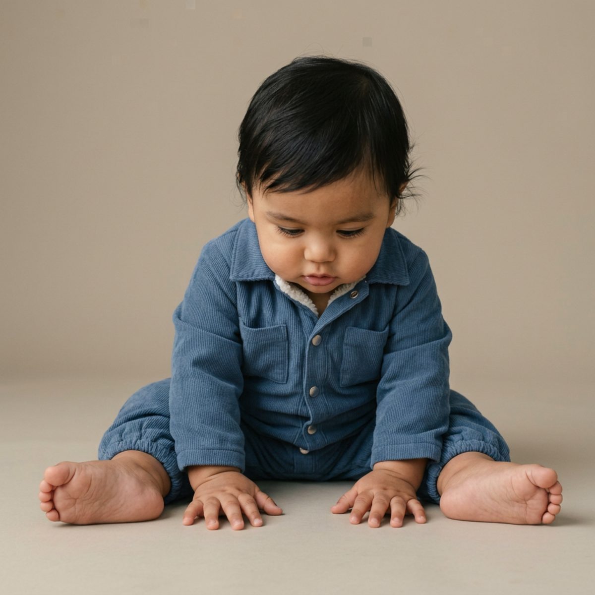 Organic Corduroy Jumpsuit for Babies – Navy